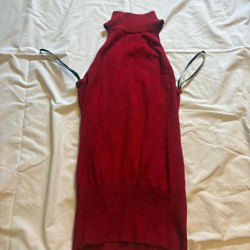 Women's Burgundy and Red Vest